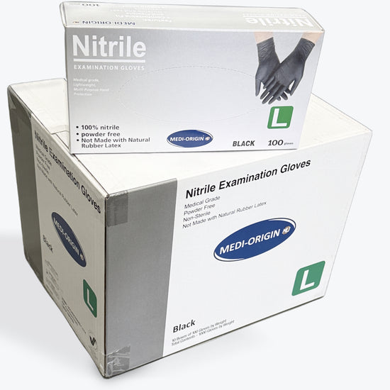 Black Nitrile Large Powder Free Gloves