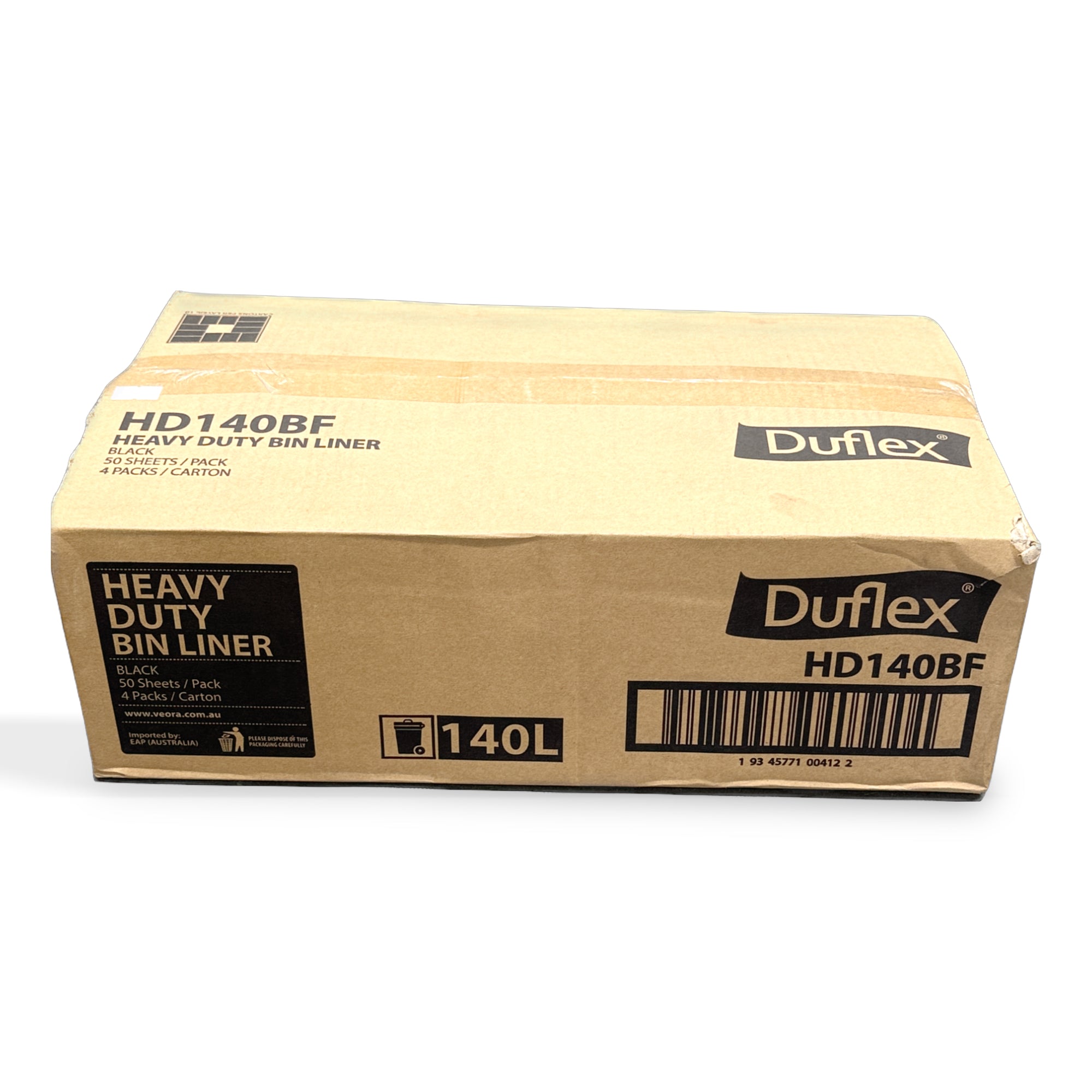 Duflex Heavy Duty Garage Bag 140L Flat Pack 50pkx4 /ctn