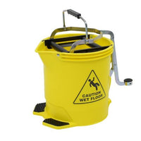 EDCO Metal Wringer Mop Bucket 15L - Yellow