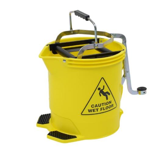 EDCO Metal Wringer Mop Bucket 15L - Yellow