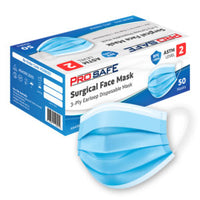 Pro Safe Surgical Face Mask3 ply Level 2 Blue Pack 50