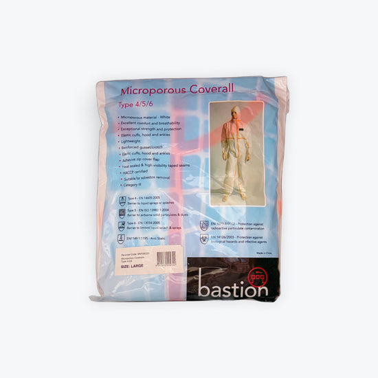 Bastion Microporous Coverall - Large Type 4/5/6 - White