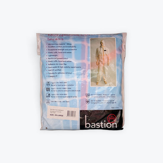 Bastion Microporous Coverall XX-Large Type 4/5/6 - White
