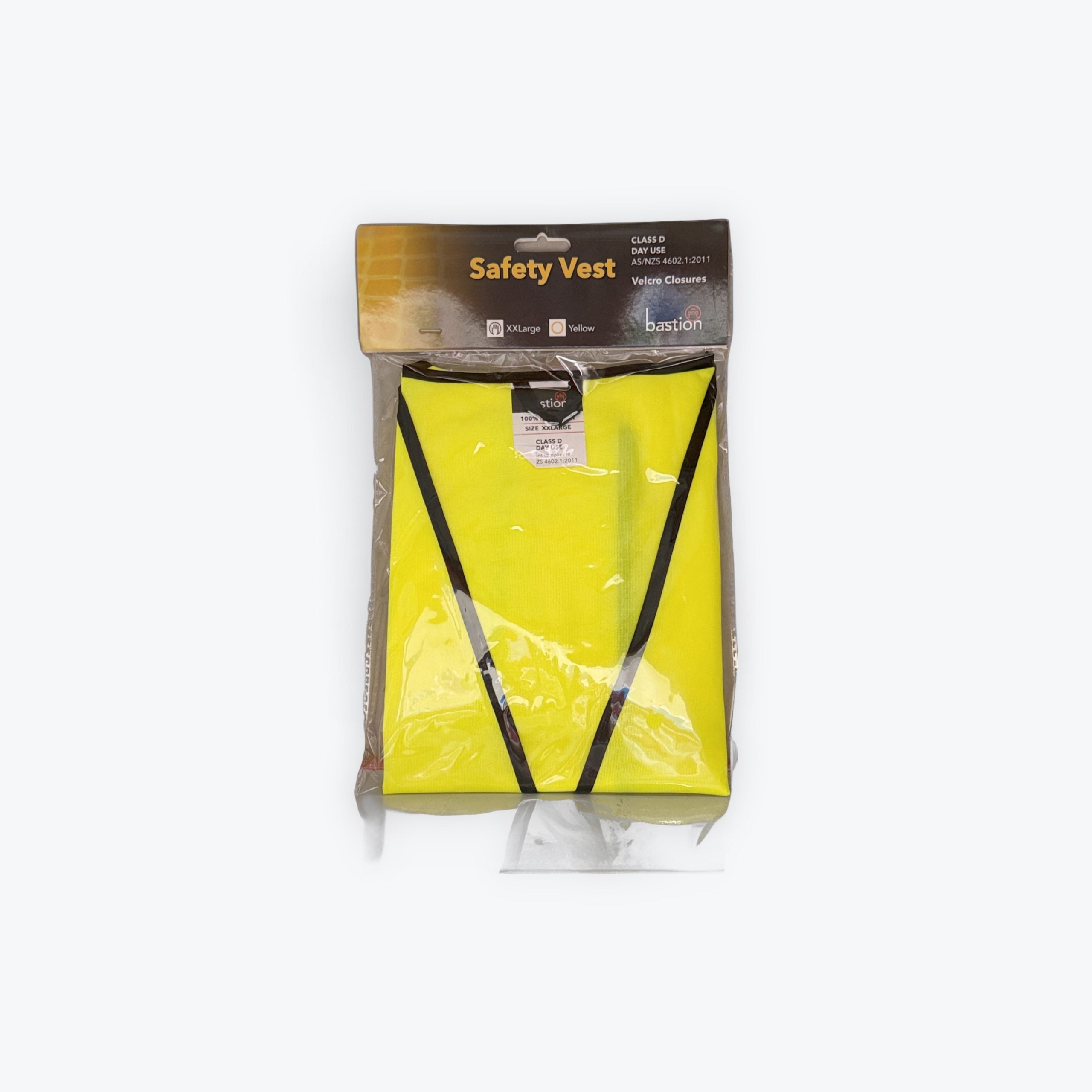 Bastion - Safety Vest Day use Velcro Closure Yellow -  XX-Large