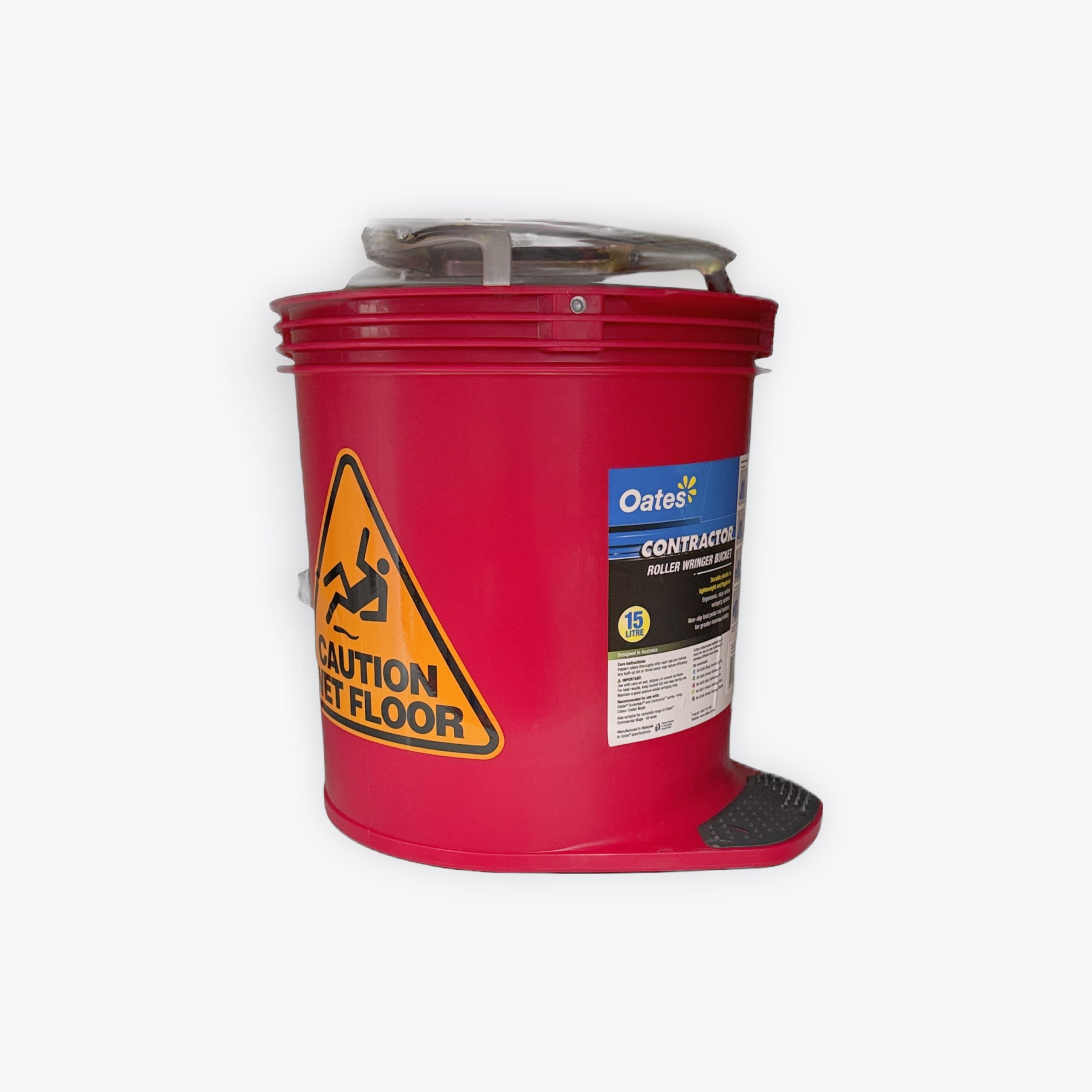Oates® Contractor Wringer Mop Bucket Red 15L | Oates
