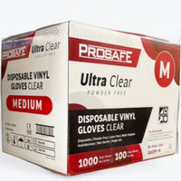 PROSAFE™ Vinyl Clear Powder Free Gloves Pack 100 Ctn 1000