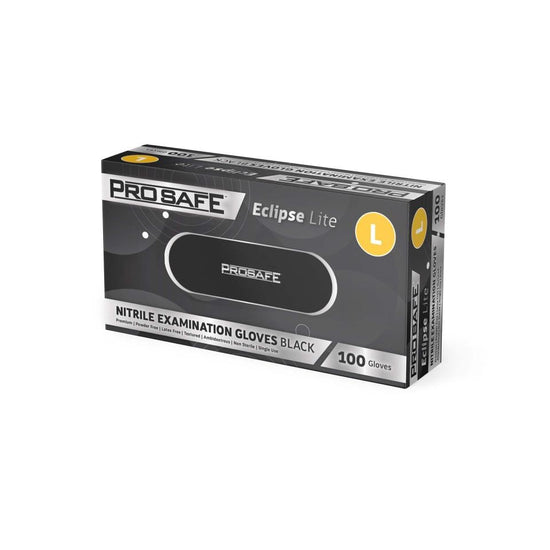 PROSAFE™ Eclipse Lite Black Nitrile Powder Free Gloves Pack 100 Ctn 1000