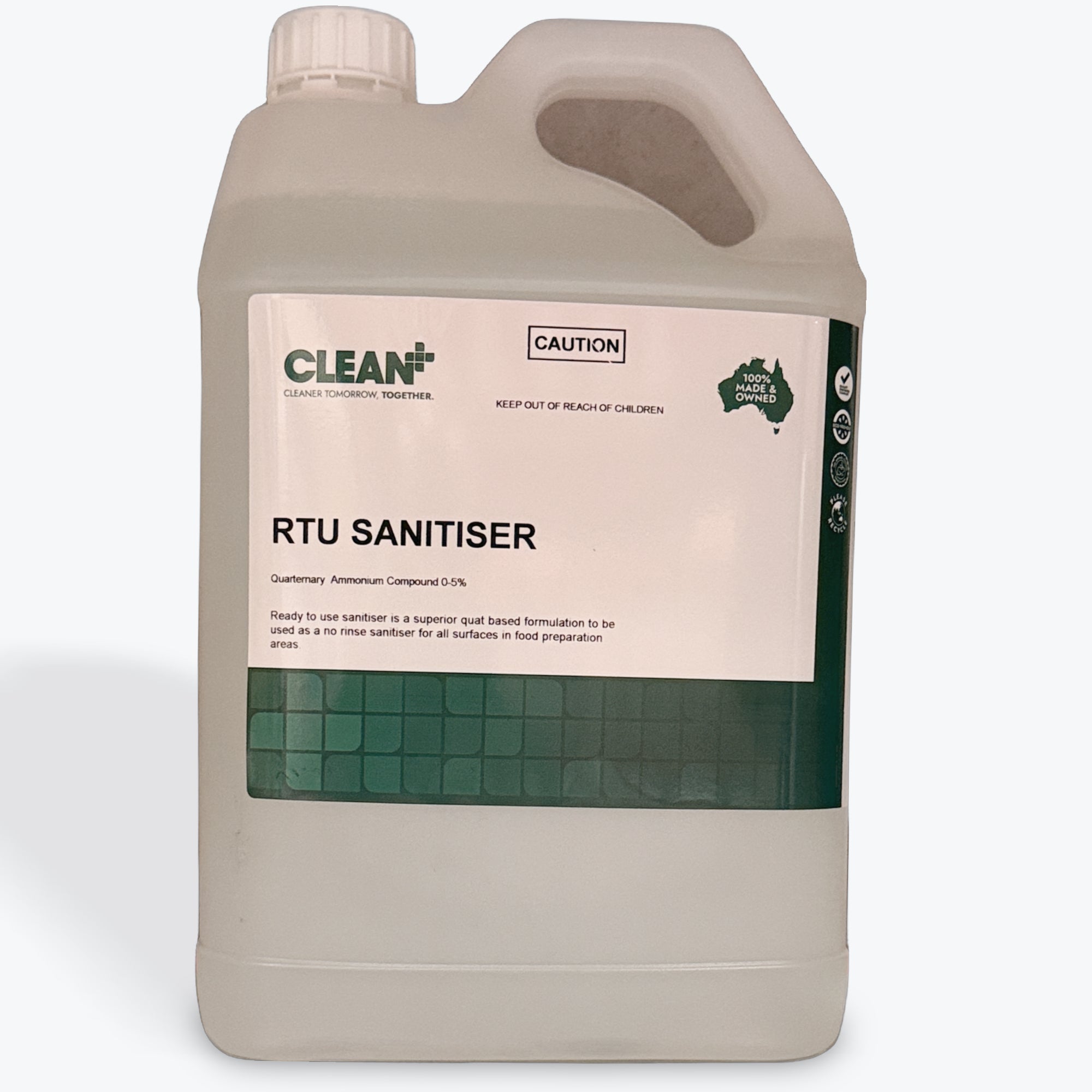 Clean Plus Food Grade RTU Surface Sanitiser 5L