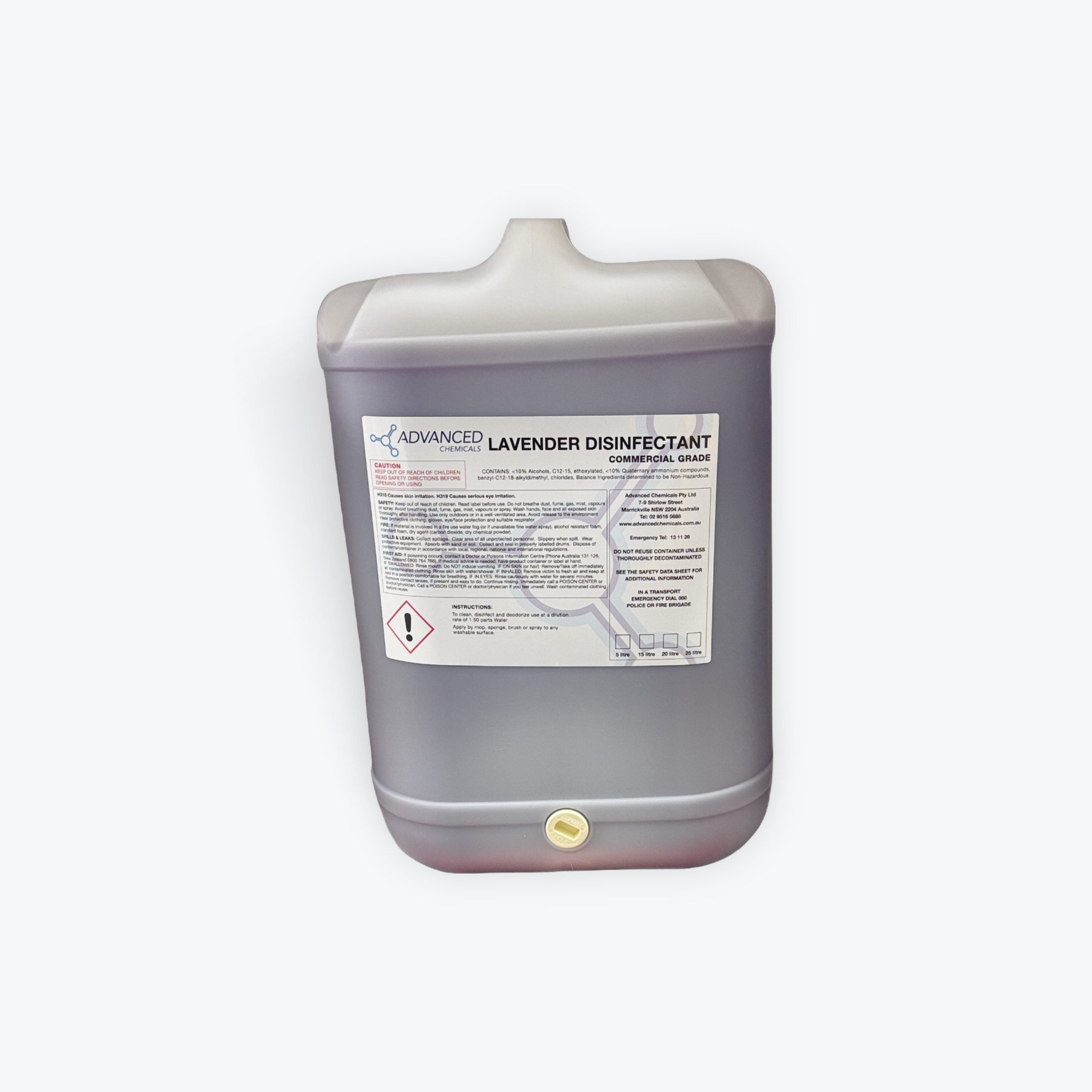 Lavender Disinfectant 25L | Advanced Chemicals