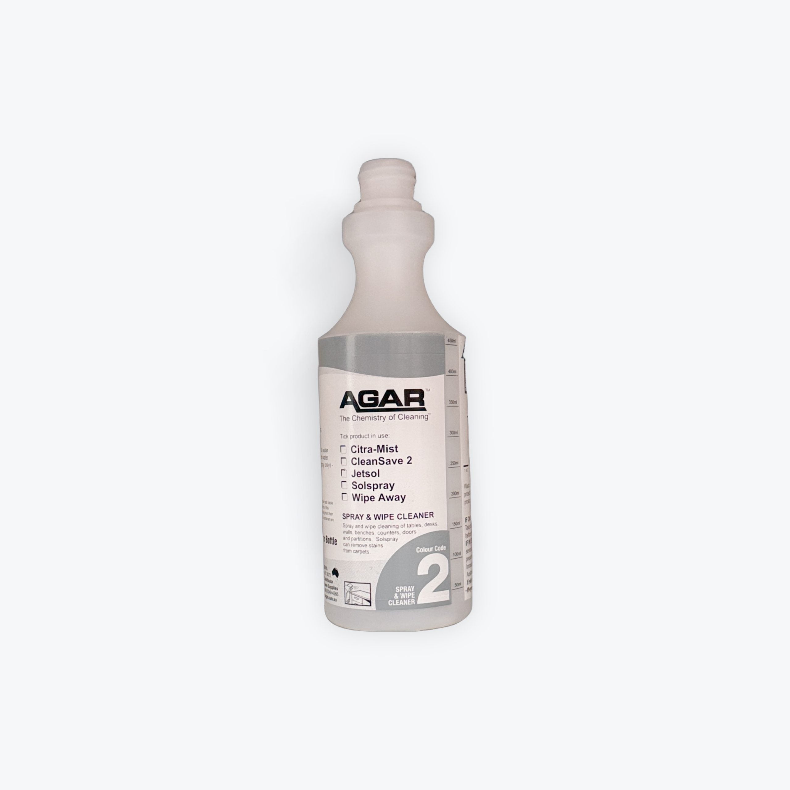 Agar Spray & Wipe Code 2 Spray Bottle 500ml