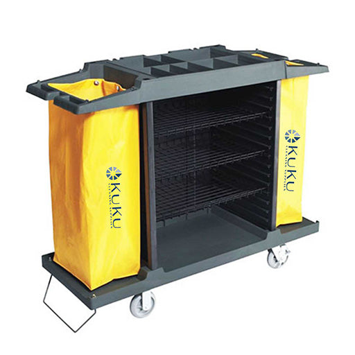 Heavy Duty Premium Housekeeping Cart 150x54x99cm | KUKU