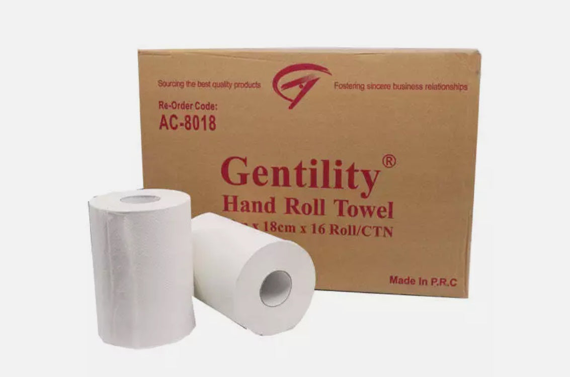 Gentility Hand Roll Towel  16 Rolls 18cm x 80M
