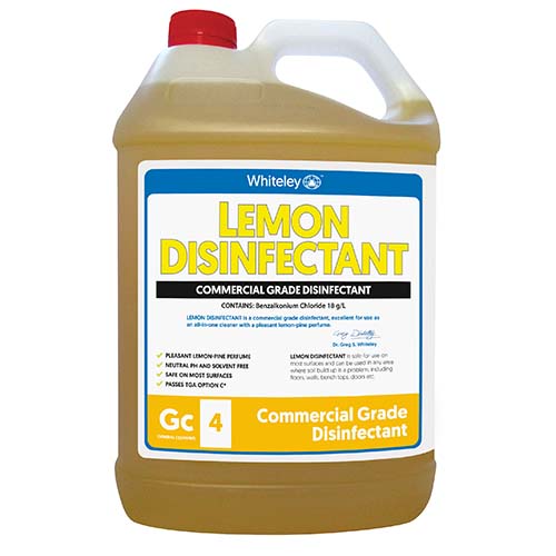 Whiteley Lemon Commercial Disinfectant – 5L