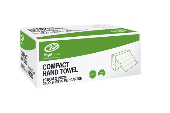 ROYAL TOUCH Compact Hand Towel 19.5cm X 26cm (2400)