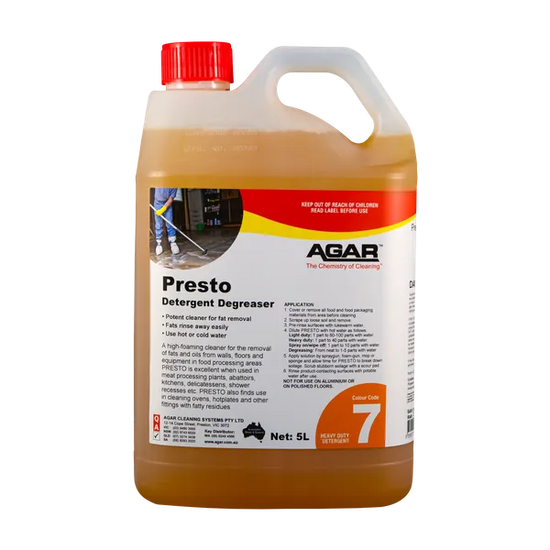 AGAR™ Presto  Degreaser Detergent 5L