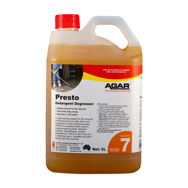AGAR™ Presto  Degreaser Detergent 5L