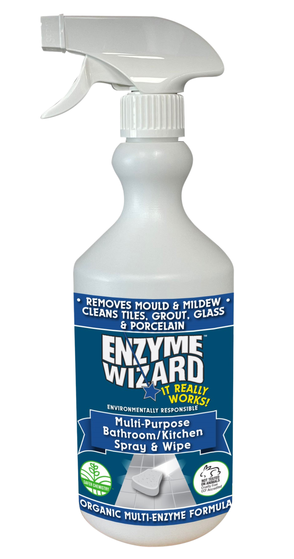 Enzyme Wizard Multi Purpose Bathroom/Kitchen Spray and Wipe 750ml EW