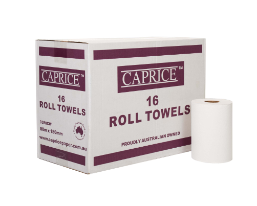 Caprice™ Premium Hand Roll Towel 80mX18cm 16 Rolls/CTN