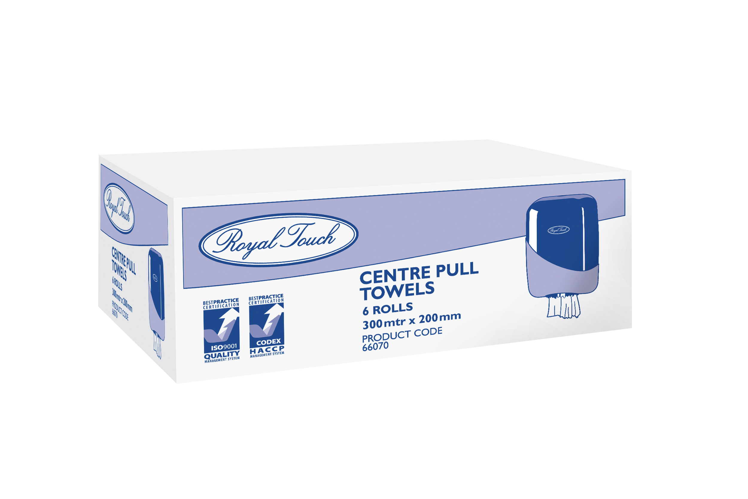 ROYAL TOUCH Signature Centre Pull Towel 300mX20cm 6 Rolls/CTN
