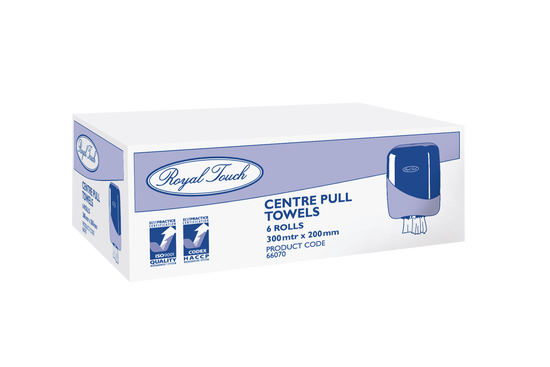 ROYAL TOUCH Signature Centre Pull Towel 300mX20cm 6 Rolls/CTN