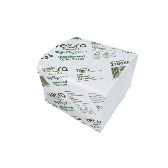 Veora Everyday Interleaved Toilet Tissue 2ply 250s  19X10cm 36PK 9000s/CTN