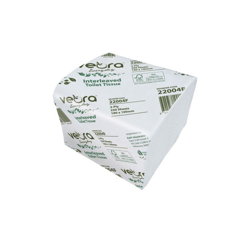 Veora Everyday Interleaved Toilet Tissue 2ply 250s  19X10cm 36PK 9000s/CTN