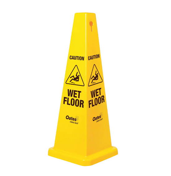 Oates® Medium Cone Caution Wet Floor Sign 69cm Tall